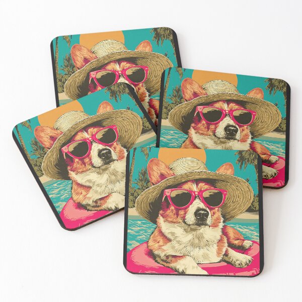 Item preview, Summer Corgi with Sunglasses Cute Dog Tropical Pool Party designed and sold by Littermin.