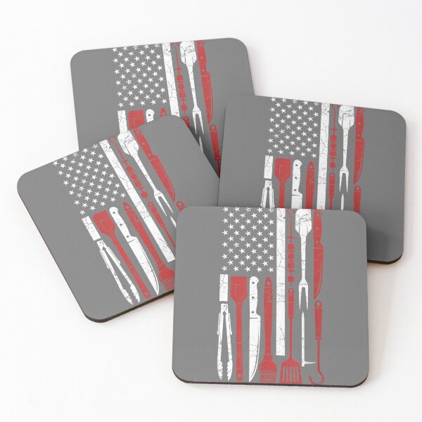 Item preview, BBQ American Flag Grilling Tools Barbecue Smoker Dad Grill designed and sold by KristineLi.