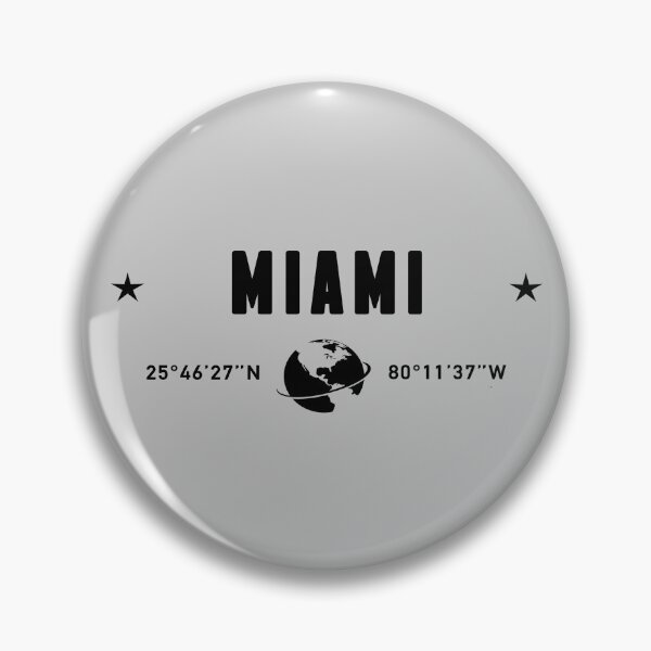 Item preview, Miami Florida Coordinates Globe Typography designed and sold by capricedefille.