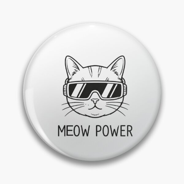 Item preview, Meow Power Futuristic Cyber Visor Cat Art designed and sold by GiggleInkTees.