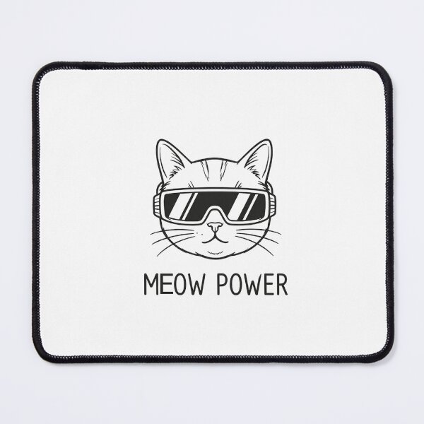 Item preview, Meow Power Futuristic Cyber Visor Cat Art designed and sold by GiggleInkTees.