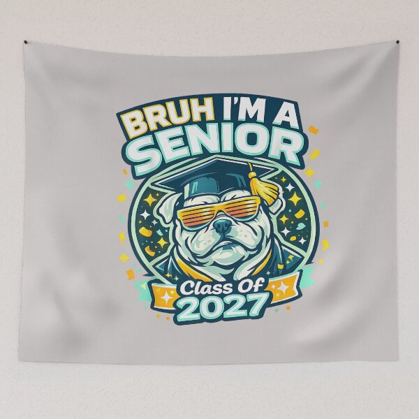 Item preview, Bruh I'm A Senior Bulldog Class of 2027 Graduation School designed and sold by MabelWells.