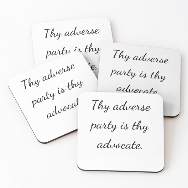 Item preview, "Thy adverse party is thy advocate," - handwriting black designed and sold by ariksworld.