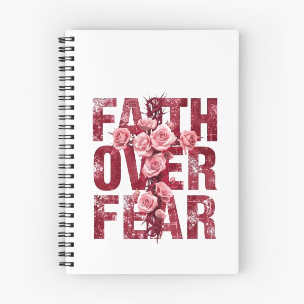 Item preview, Faith Over Fear Christian Floral Cross Vintage Typography Desi designed and sold by The craft.