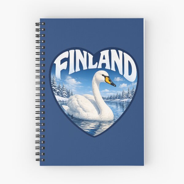 Item preview, Finland Whooper Swan - Winter Lake designed and sold by Myra365Art.
