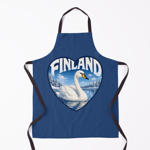 Item preview, Finland Whooper Swan - Winter Lake designed and sold by Myra365Art.