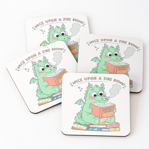 Item preview, Once Upon a Fire Breath: Cute Bookworm Dragon Sticker & Cozy Library Fantasy Art designed and sold by Yasmine Mohammed.