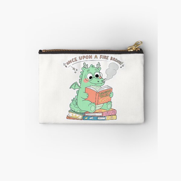 Item preview, Once Upon a Fire Breath: Cute Bookworm Dragon Sticker & Cozy Library Fantasy Art designed and sold by Yasmine Mohammed.
