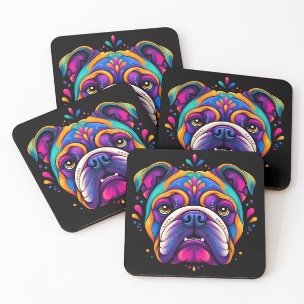Item preview, Colorful English Bulldog Neon Pop Art designed and sold by LuisWorks.