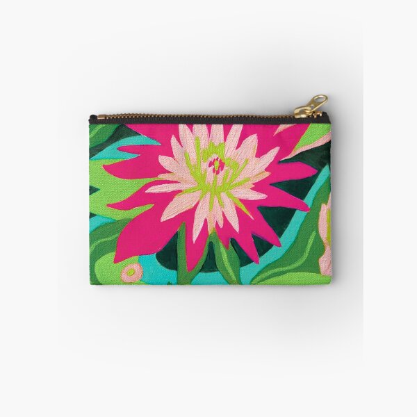 Item preview, Waterlily pink and green designed and sold by Jenette Hewitt Art.
