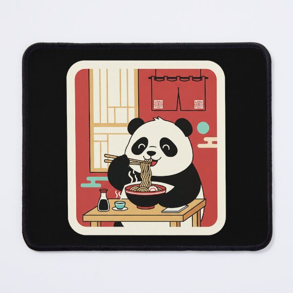 Item preview, Cute Panda Eating Ramen In Cozy Japanese Noodle Shop designed and sold by JordynLadukeg65.