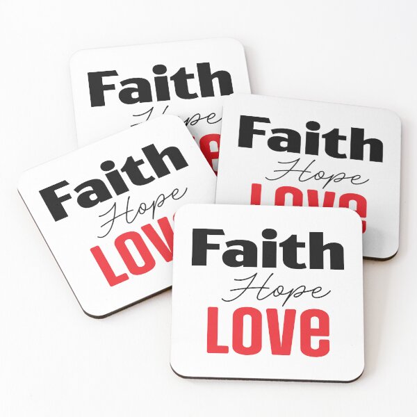 Item preview, Faith Hope Love – Christian Faith Typography T-Shirt Design designed and sold by CrossCrafted.