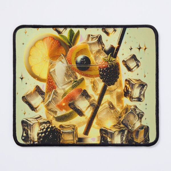 Item preview, Magical summer cocktail with ice cubes, fruit, and a straw designed and sold by Kimenta.