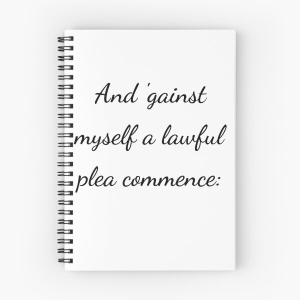 Item preview, "And 'gainst myself a lawful plea commence:" - handwriting black designed and sold by ariksworld.