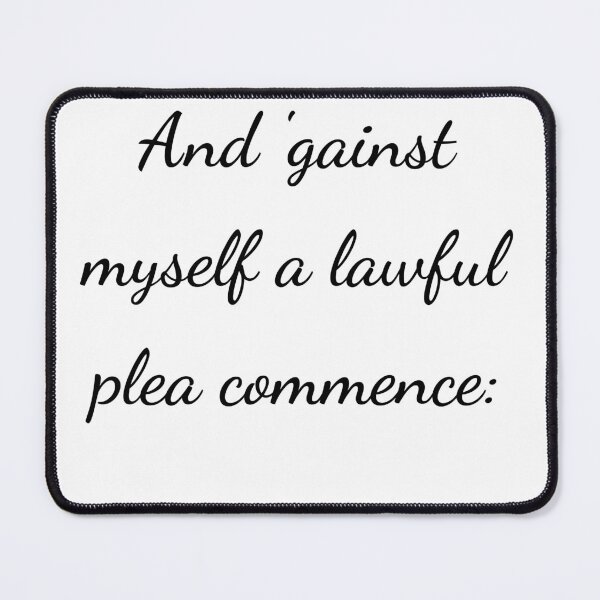 Item preview, "And 'gainst myself a lawful plea commence:" - handwriting black designed and sold by ariksworld.