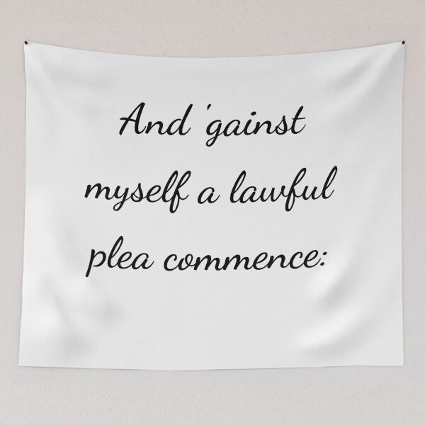 Item preview, "And 'gainst myself a lawful plea commence:" - handwriting black designed and sold by ariksworld.