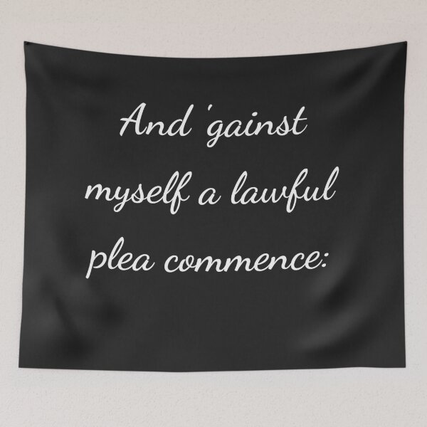 Item preview, "And 'gainst myself a lawful plea commence:" - handwriting white designed and sold by ariksworld.