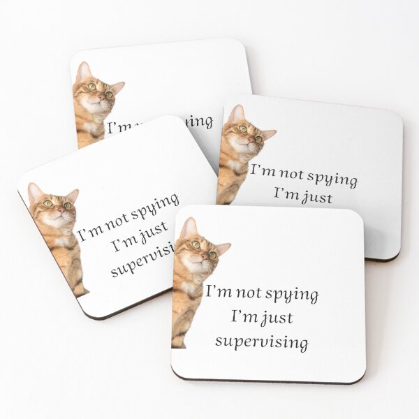 Item preview, Funny Cat Supervising Quote designed and sold by فيلورا95.