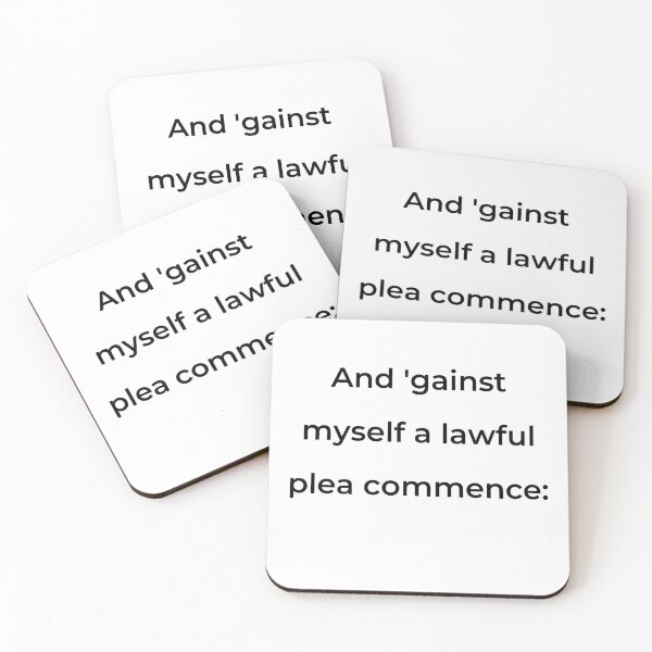 Item preview, "And 'gainst myself a lawful plea commence:" - print black designed and sold by ariksworld.