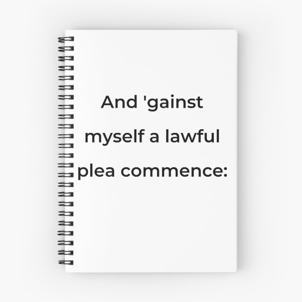 Item preview, "And 'gainst myself a lawful plea commence:" - print black designed and sold by ariksworld.