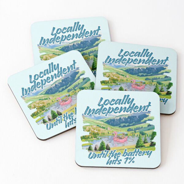 Item preview, Locally Independent Funny Digital Nomad – Until 1% Battery designed and sold by SilverSeaBKK.