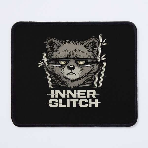 Item preview, Inner Glitch Raccoon Shirt, Glitchcore Streetwear Tee, Cyberpunk Graphic T-Shirt, Aesthetic Zen Raccoon, Mental Static Fashion designed and sold by clockedoutwearshop.