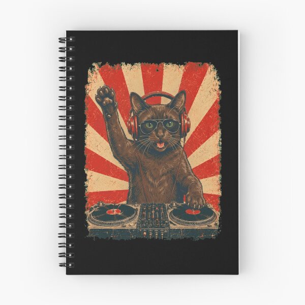 Item preview, Vintage DJ Havana Brown With Headphones Art Cat Owner designed and sold by DoodleTortle.