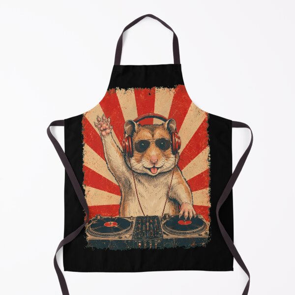Item preview, Vintage DJ Hamster With Headphones Art Animal Lover designed and sold by DoodleTortle.