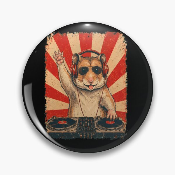 Item preview, Vintage DJ Hamster With Headphones Art Animal Lover designed and sold by DoodleTortle.