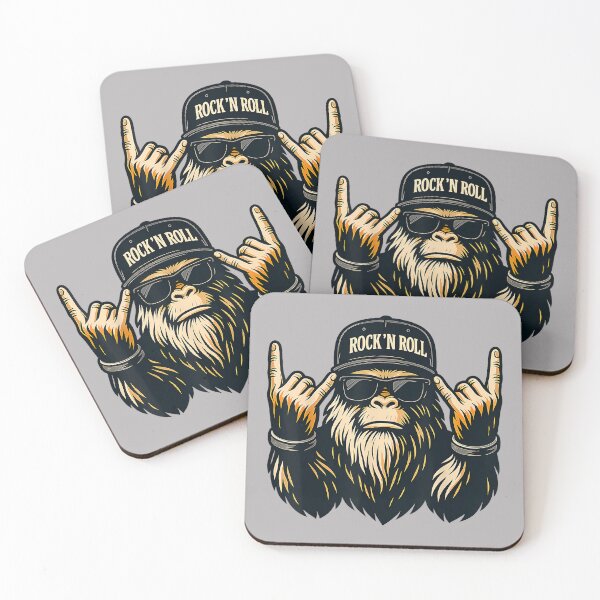 Item preview, Bigfoot Rock On Sasquatch Heavy Metal Vibes Men Women Kids designed and sold by GreggRoss.