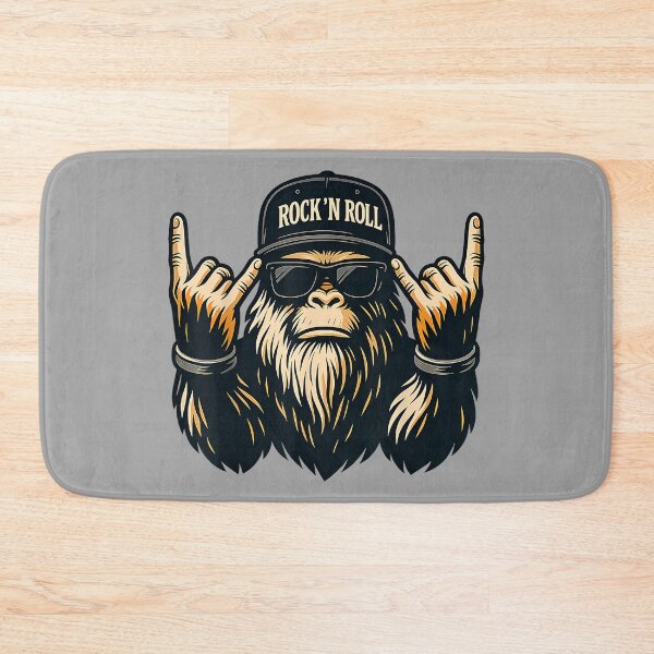 Item preview, Bigfoot Rock On Sasquatch Heavy Metal Vibes Men Women Kids designed and sold by GreggRoss.