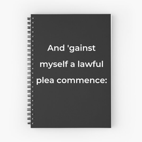Item preview, "And 'gainst myself a lawful plea commence:" - print white designed and sold by ariksworld.