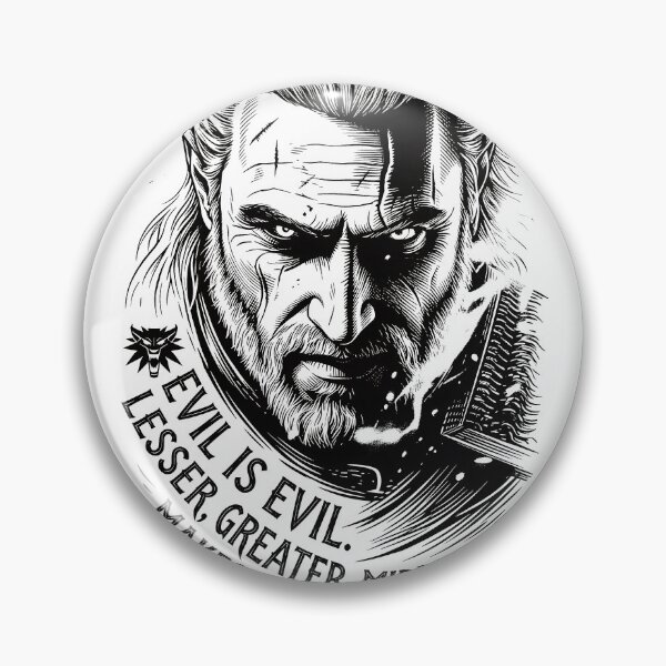 Item preview, Evil is Evil Portrait Warrior Quote Dark Fantasy designed and sold by Witsnu7356.