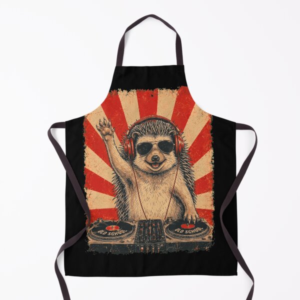 Item preview, Vintage DJ Hedgehog With Headphones Art Animal Lover designed and sold by DoodleTortle.