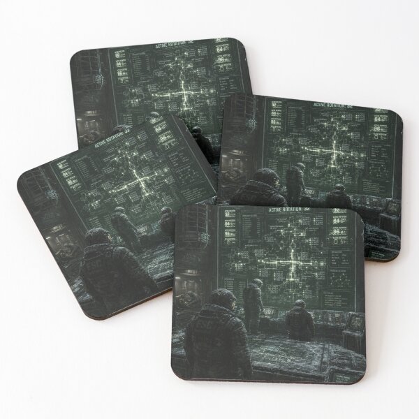 Item preview, Sci-Fi Control Room Wall Art | Corrupted Space Station Data Screen Horror Print designed and sold by Element Horizon Studio.