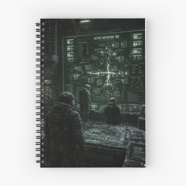 Item preview, Sci-Fi Control Room Wall Art | Corrupted Space Station Data Screen Horror Print designed and sold by Element Horizon Studio.