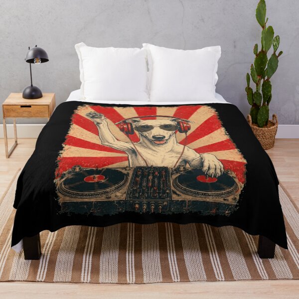 Item preview, Vintage DJ Italian Greyhound With Headphones Art Dog Owner designed and sold by DoodleTortle.