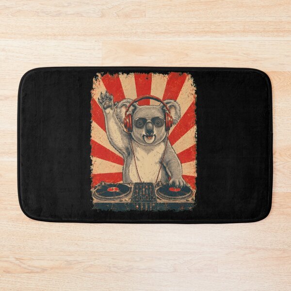 Item preview, Vintage DJ Koala With Headphones Art Animal Lover designed and sold by DoodleTortle.