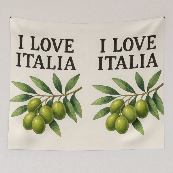 Item preview, I Love Italia – Olive Branch Italian Pride Design designed and sold by EmeraldeaArt.