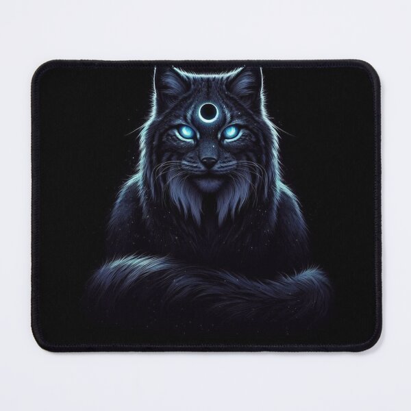 Item preview, Eclipsed Lynx: Celestial Shadow Cat Fantasy Graphic designed and sold by Chronicles_Of_Fauna.