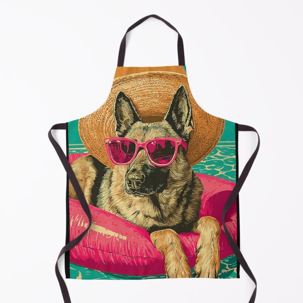 Item preview, German Shepherd with Sunglasses Cute Dog Tropical Pool Party designed and sold by Littermin.