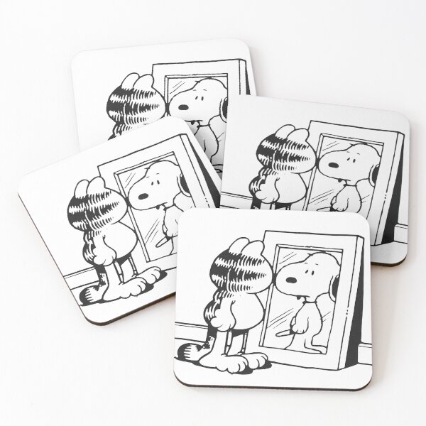Item preview, Mirror Reflection Garfield and Snoopy Comic Graphic designed and sold by Briarpatch Designs.