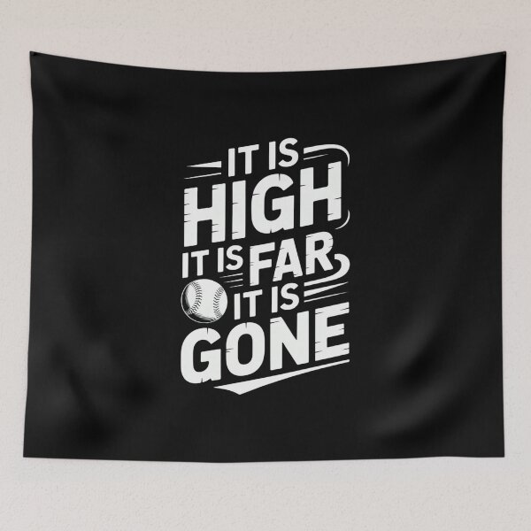 Item preview, It Is High It Is Far It Is Gone Baseball Homerun designed and sold by SuperAndSocial.
