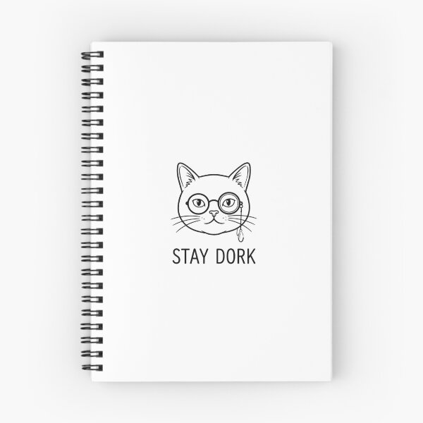 Item preview, Stay Dork Cute Nerd Cat in Round Glasses designed and sold by GiggleInkTees.