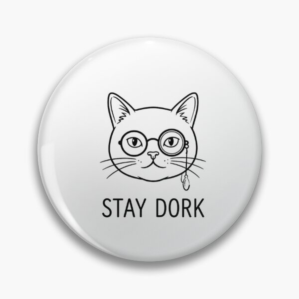 Item preview, Stay Dork Cute Nerd Cat in Round Glasses designed and sold by GiggleInkTees.
