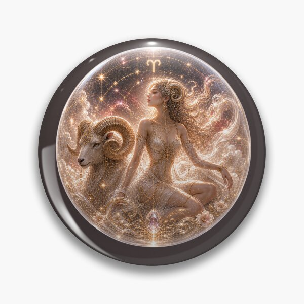 Item preview, Aries Celestial Goddess in Glass Orb - Fiery Energy Fantasy designed and sold by yoko-cd-lab.