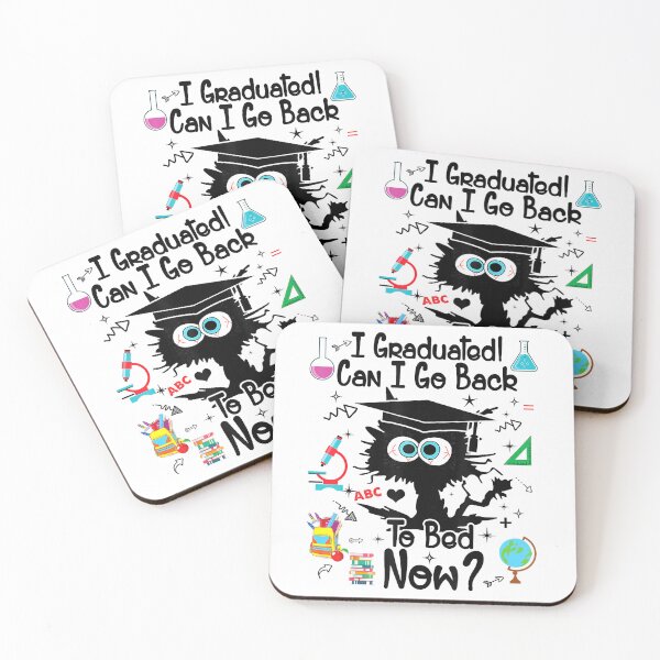 Item preview, Funny-Black-Cat-I-Graduated-Can-I-Go-Back-To-Bed-Now-2026-T-Shirt designed and sold by RKdrawings.