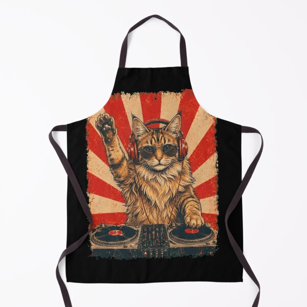 Item preview, Vintage DJ Norwegian Forest With Headphones Art Cat Owner designed and sold by DoodleTortle.