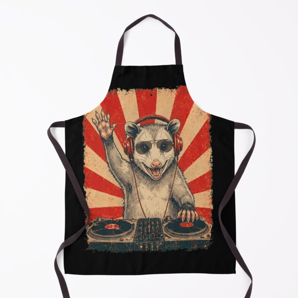 Item preview, Vintage DJ Opossum With Headphones Art Animal Lover designed and sold by DoodleTortle.