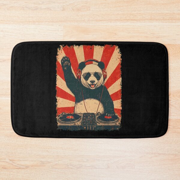 Item preview, Vintage DJ Panda With Headphones Art Animal Lover designed and sold by DoodleTortle.